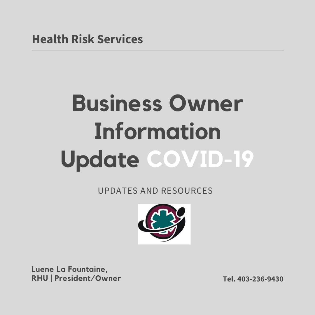 COVID-19 – Business Owner Information Update ﻿